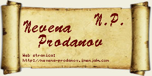 Nevena Prodanov vizit kartica